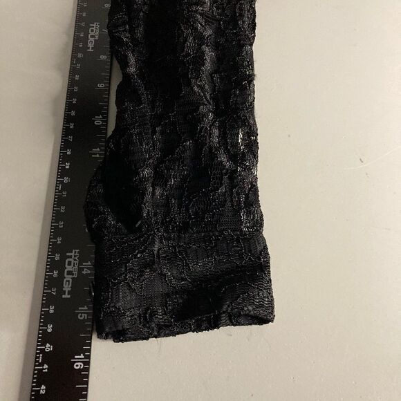 ALLISON DAILEY II, Women’s Black Lace Overlay top, Size 2X, Button Down, Lined - Picture 3 of 7